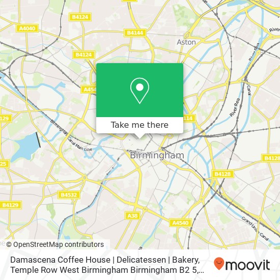Damascena Coffee House | Delicatessen | Bakery, Temple Row West Birmingham Birmingham B2 5 map