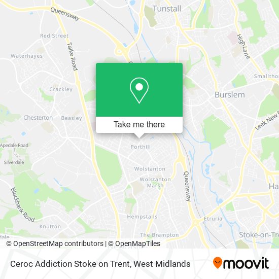 Ceroc Addiction Stoke on Trent map