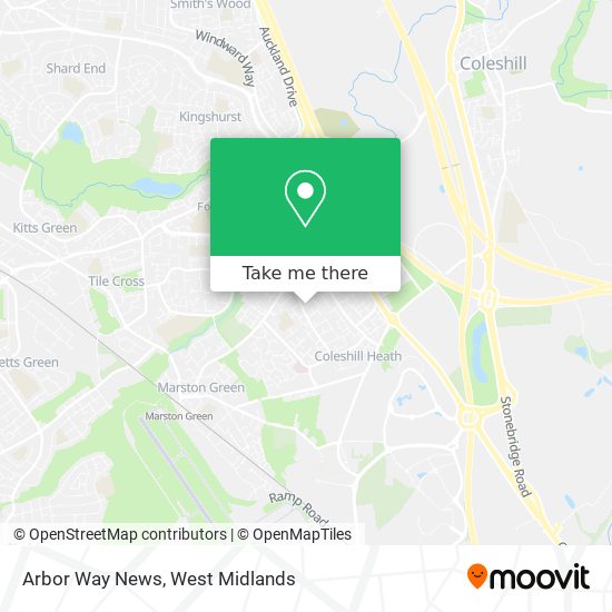 Arbor Way News map
