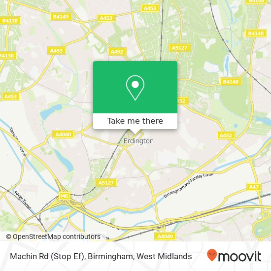 Machin Rd (Stop Ef), Birmingham map