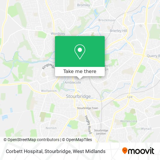 Corbett Hospital, Stourbridge map