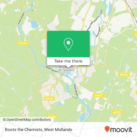 Boots the Chemists map