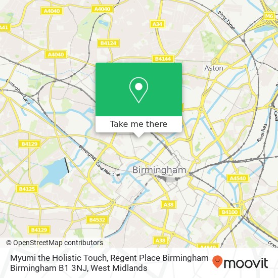 Myumi the Holistic Touch, Regent Place Birmingham Birmingham B1 3NJ map