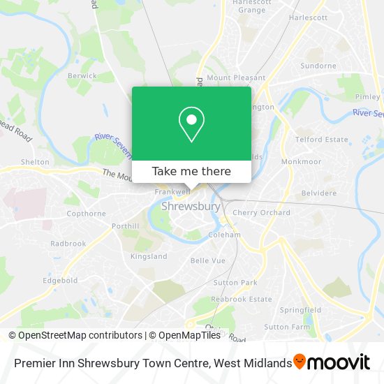 Premier Inn Shrewsbury Town Centre map