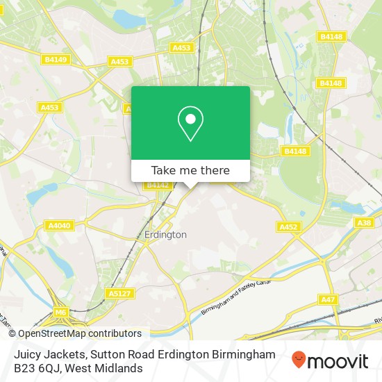 Juicy Jackets, Sutton Road Erdington Birmingham B23 6QJ map