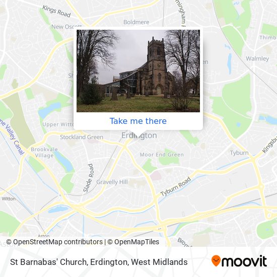 St Barnabas' Church, Erdington map