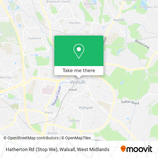 Hatherton Rd (Stop We), Walsall map