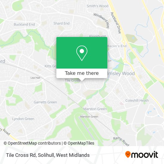 Tile Cross Rd, Solihull map