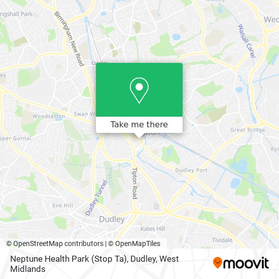 Neptune Health Park (Stop Ta), Dudley map