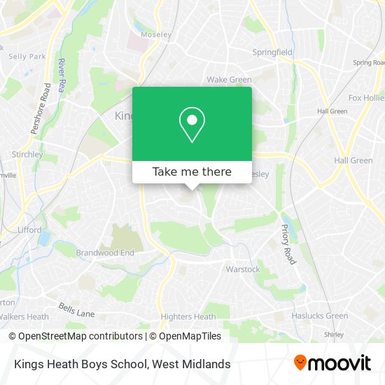 Kings Heath Boys School map