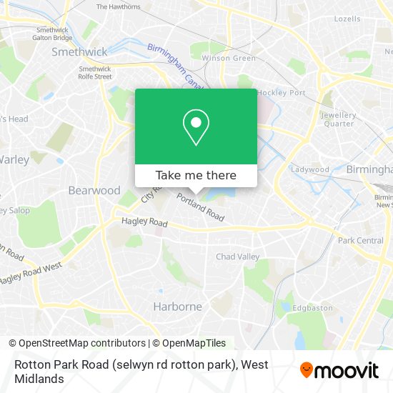 Rotton Park Road (selwyn rd rotton park) map