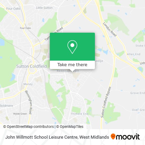 John Willmott School Leisure Centre map