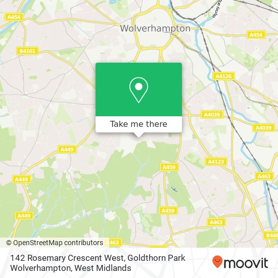 142 Rosemary Crescent West, Goldthorn Park Wolverhampton map