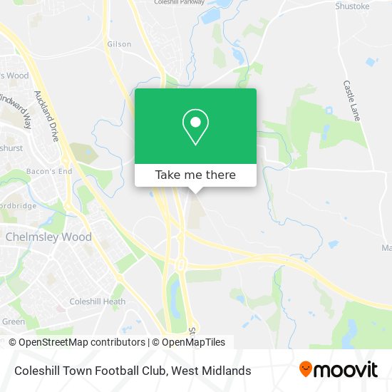 Coleshill Town Football Club map
