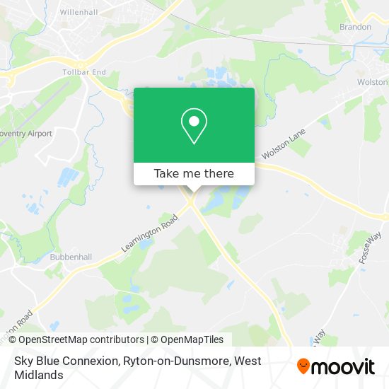 Sky Blue Connexion, Ryton-on-Dunsmore map