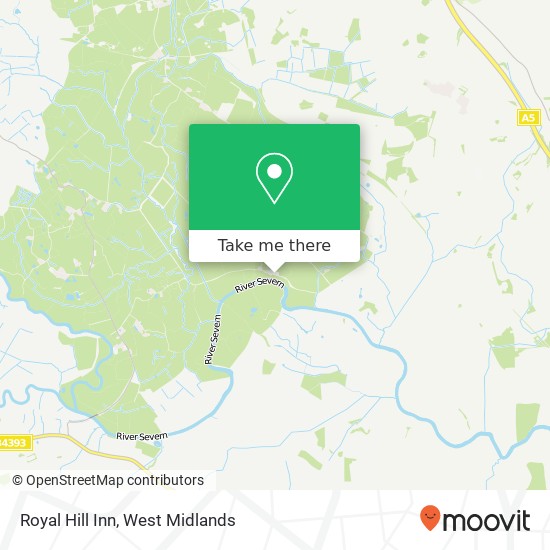 Royal Hill Inn, Melverley Oswestry map