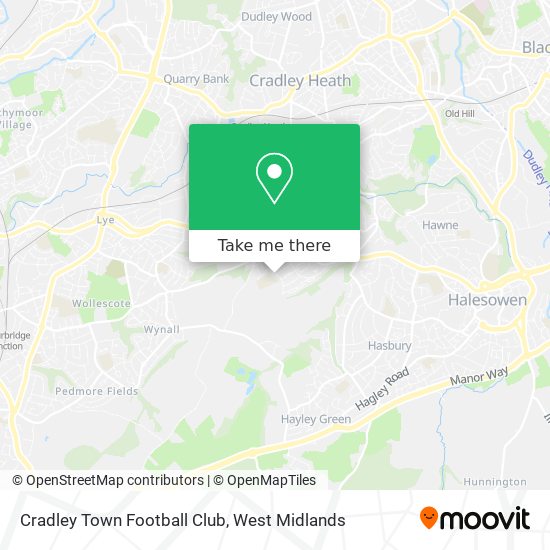 Cradley Town Football Club map