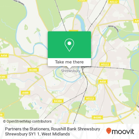 Partners the Stationers, Roushill Bank Shrewsbury Shrewsbury SY1 1 map