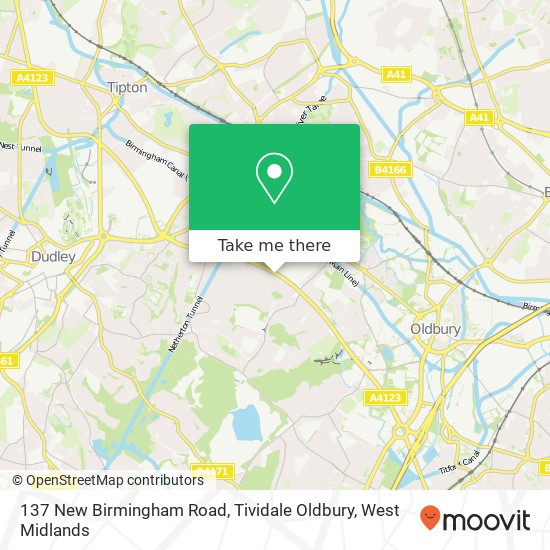 137 New Birmingham Road, Tividale Oldbury map