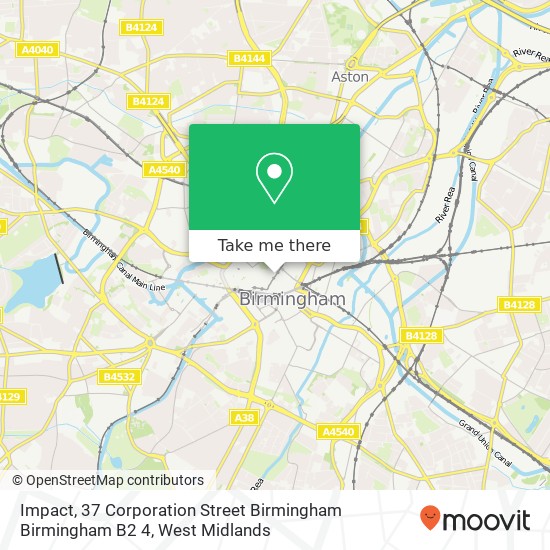 Impact, 37 Corporation Street Birmingham Birmingham B2 4 map