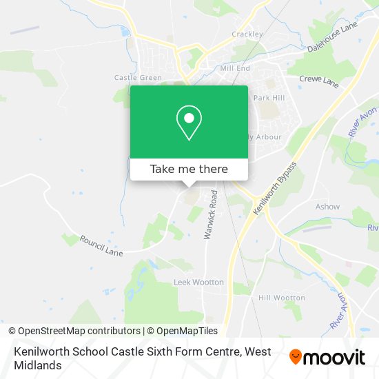 Kenilworth School Castle Sixth Form Centre map