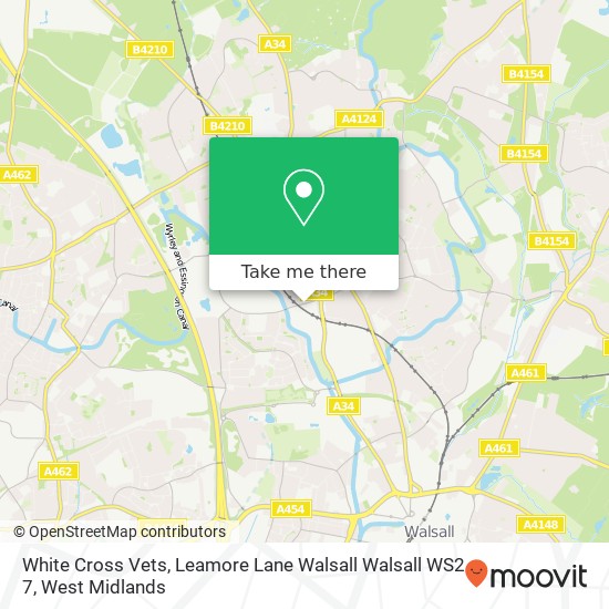 White Cross Vets, Leamore Lane Walsall Walsall WS2 7 map