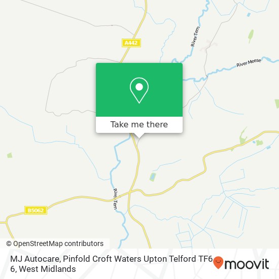 MJ Autocare, Pinfold Croft Waters Upton Telford TF6 6 map