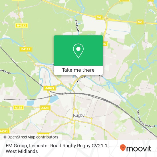 FM Group, Leicester Road Rugby Rugby CV21 1 map