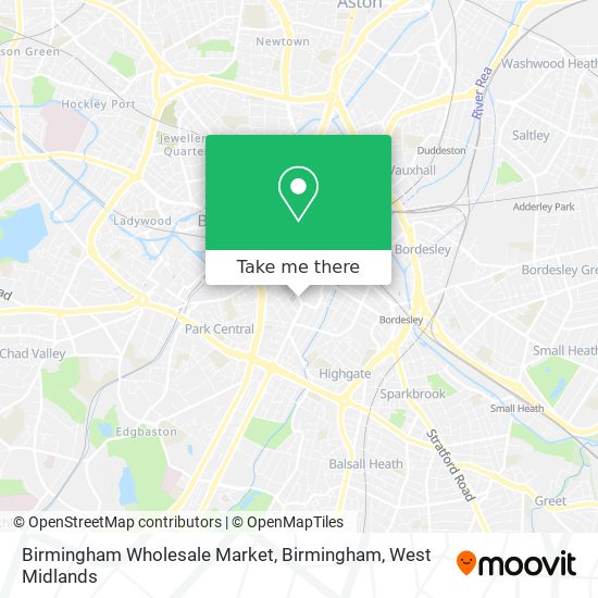 How to get to Birmingham Wholesale Market Birmingham in Bordesley