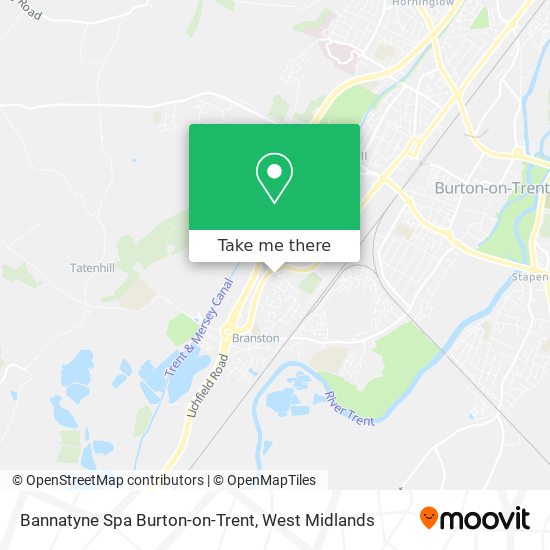 Bannatyne Spa Burton-on-Trent map