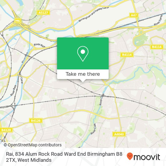 Rai, 834 Alum Rock Road Ward End Birmingham B8 2TX map