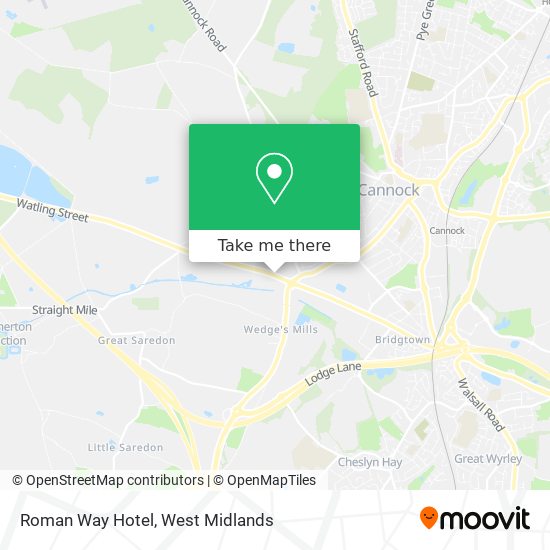 Roman Way Hotel map