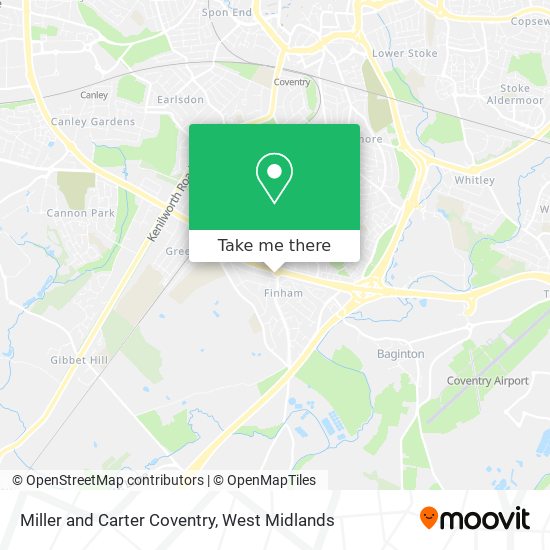 Miller and Carter Coventry map