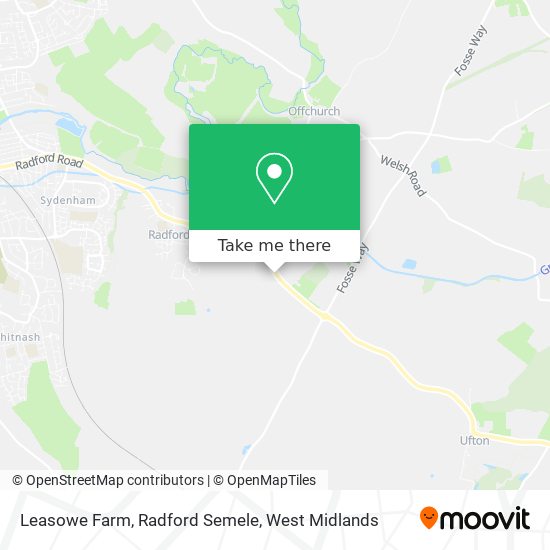Leasowe Farm, Radford Semele map