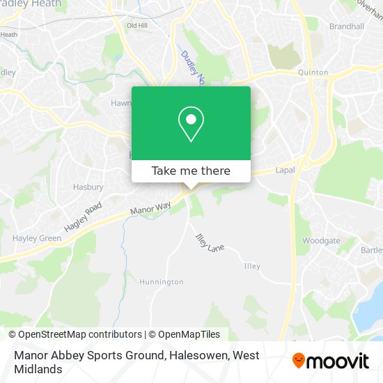 Manor Abbey Sports Ground, Halesowen map