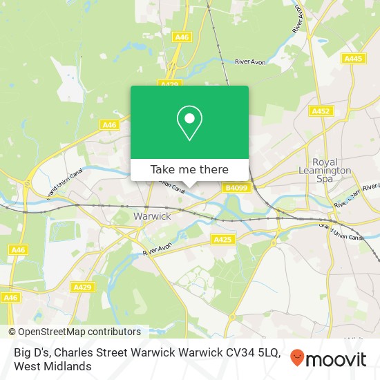 Big D's, Charles Street Warwick Warwick CV34 5LQ map