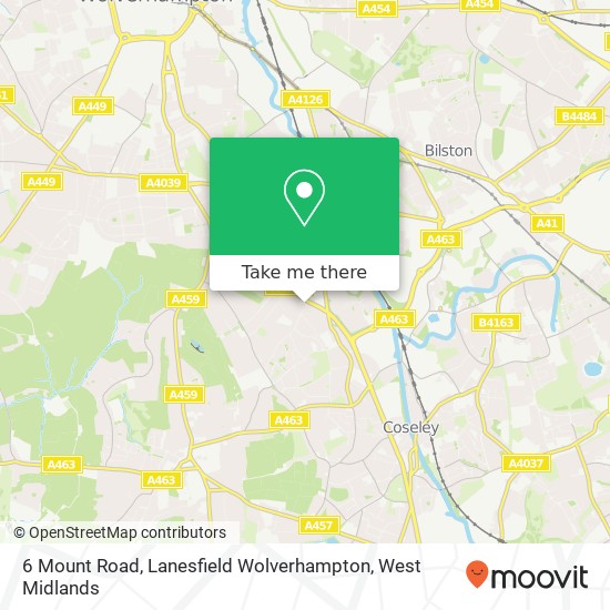 6 Mount Road, Lanesfield Wolverhampton map