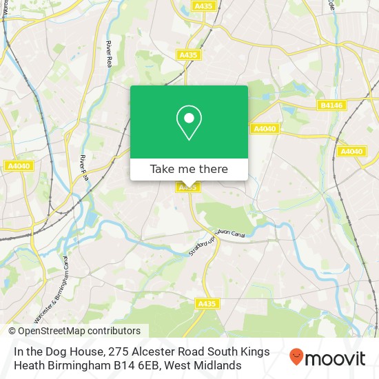 In the Dog House, 275 Alcester Road South Kings Heath Birmingham B14 6EB map