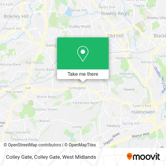 Colley Gate, Colley Gate map