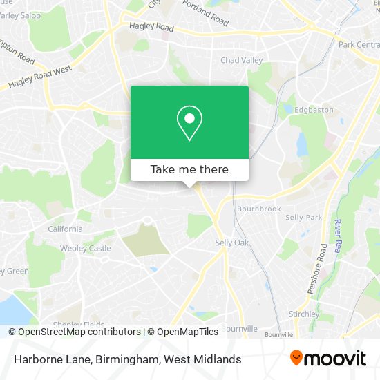 Harborne Lane, Birmingham map