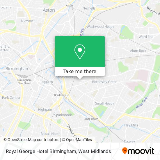 Royal George Hotel Birmingham map