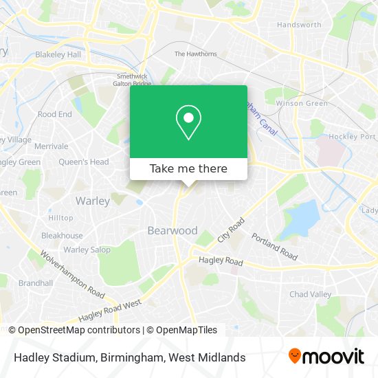 Hadley Stadium, Birmingham map