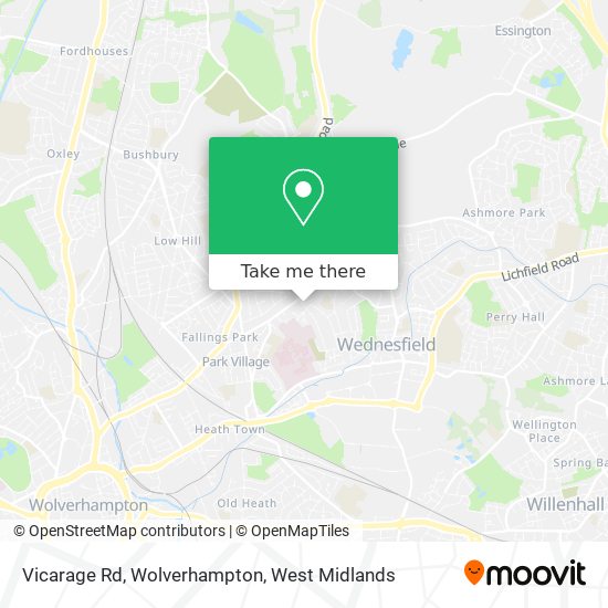 Vicarage Rd, Wolverhampton map