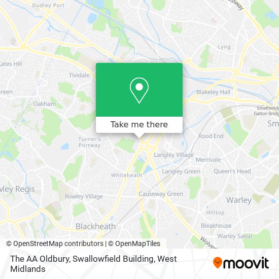 The AA Oldbury, Swallowfield Building map
