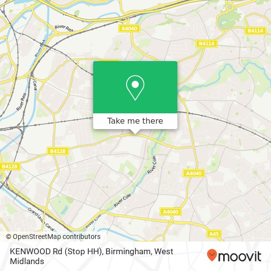 KENWOOD Rd (Stop HH), Birmingham map