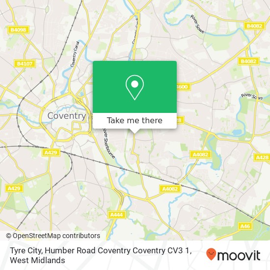 Tyre City, Humber Road Coventry Coventry CV3 1 map
