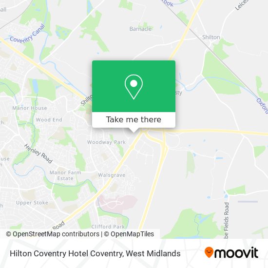 Hilton Coventry Hotel Coventry map