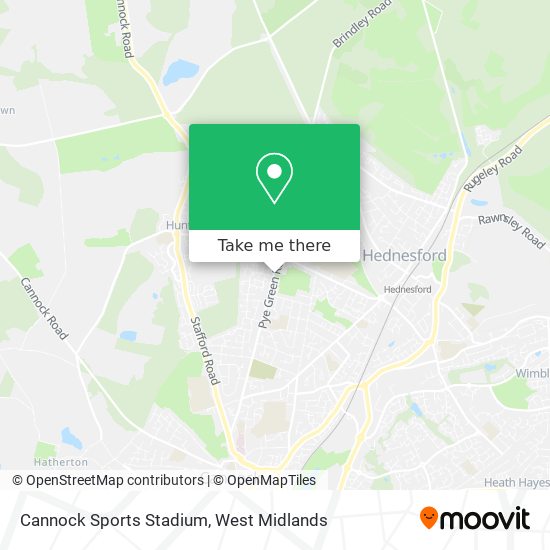 Cannock Sports Stadium map