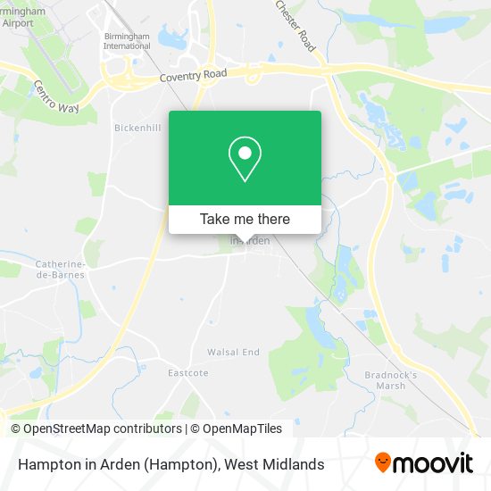 Hampton in Arden map
