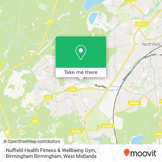 Nuffield Health Fitness & Wellbeing Gym, Birmingham Birmingham map